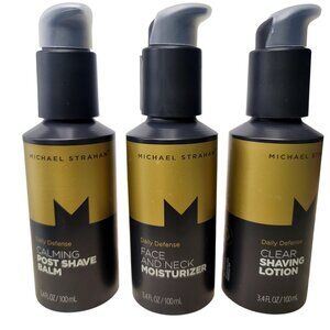 Michael Strahan Daily Defense Mens Skincare Multi Set Balm Cream Moisture NEW